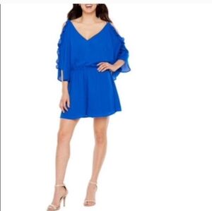 BOLD elements Cobalt Blue Cold-Shoulder Romper
